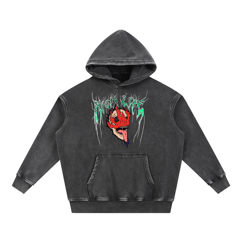 Risk Life Snow Wash Fleece Hoodie