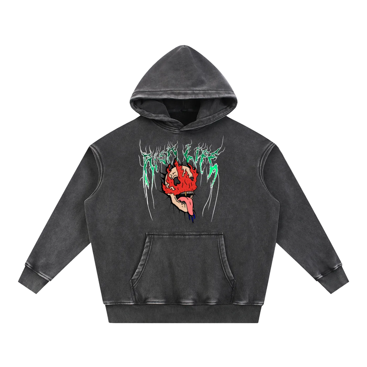 Risk Life Snow Wash Fleece Hoodie
